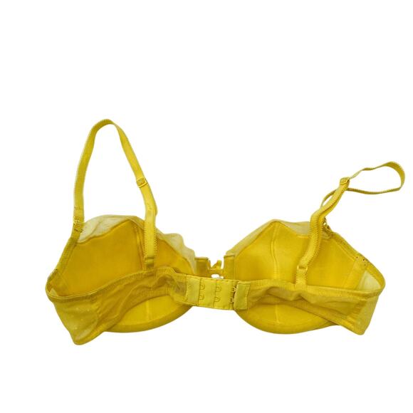 Victoria's Secret Angel's Y2K 2007 Balconet Yellow Lace Bra - Picture 3 of 5